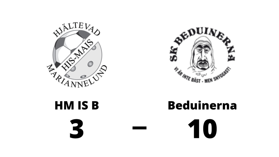 Hjältevad Mariannelund IS B förlorade mot Sportklubben Beduinerna SK