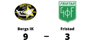Klar seger för Bergs IK - vann med 9-3 mot Fristad