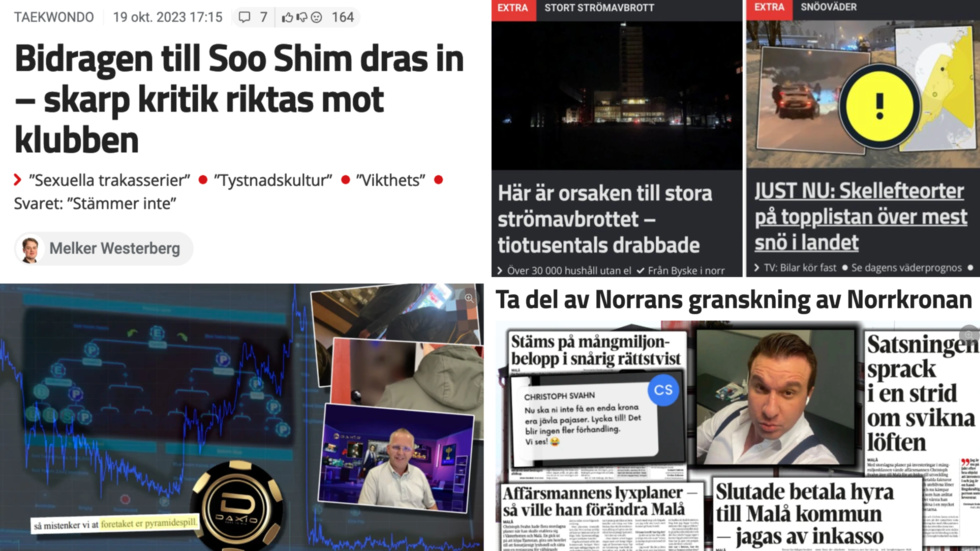 Norrans journalister svarade för många läsvärda granskningar, avslöjanden, reportage och liverapporter under 2023 – här är några av de som engagerat mest.