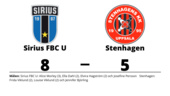 Sirius FBC U för tuffa för Stenhagen - förlust med 5-8