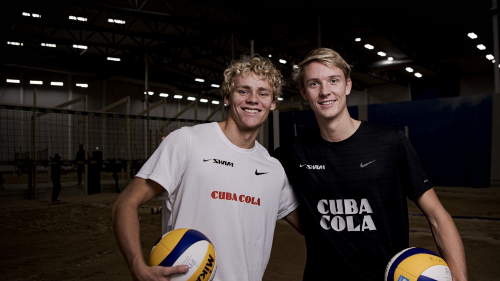 David Åhman och Jonatan Hellvig är klara för VM-final i beachvolleyboll. Arkivbild.