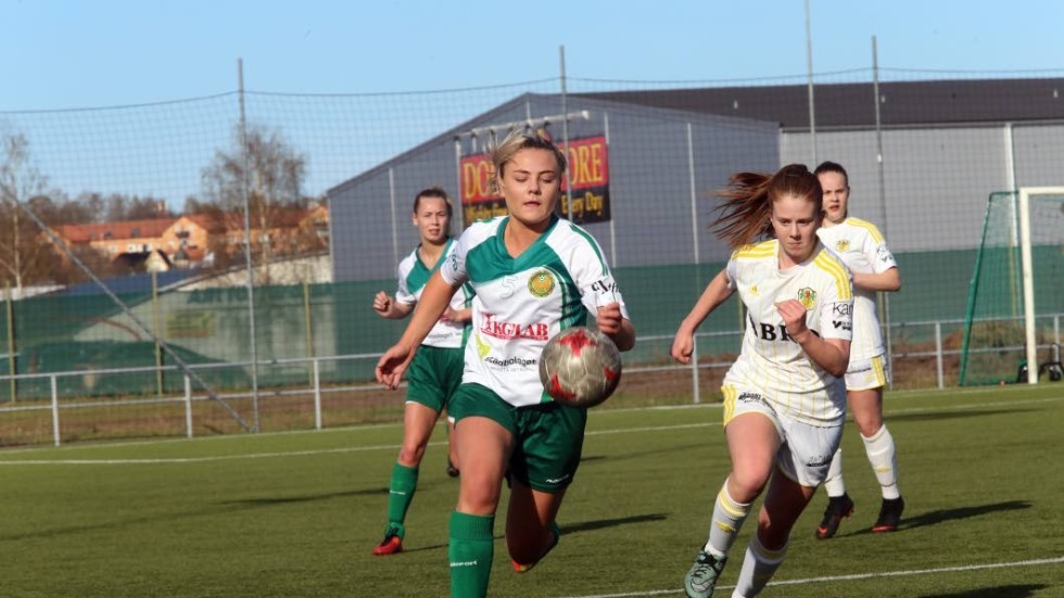Frida Pöder gjorde matchens enda mål i höstpremiären mot Tjust.