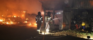 Brand i garage i Ankarsrum