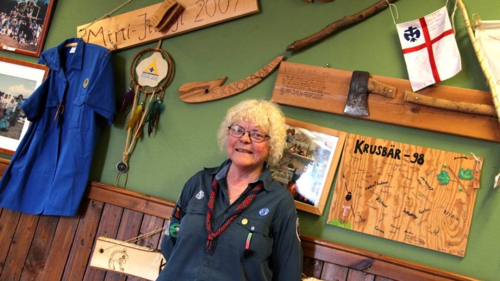 Karin Löfving har varit scout sedan hon var åtta år gammal och nyligen prisades hon för sina insatser som scoutledare i Kisa.