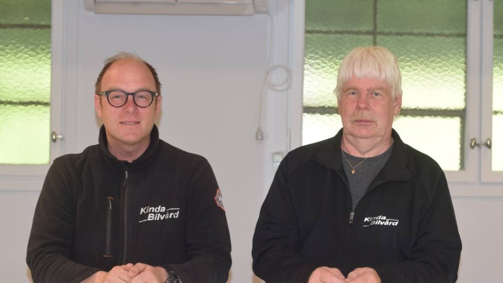 Mattias Örlin och Lennart Svensson satsar på bilvård även i Kisa.