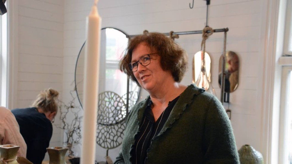 Beathe Skaate driver butiken och visningsträdgården Rost & Kardemumma hemma på Tallängsgatan. Hon var med på Upptäckardagen för första gången.