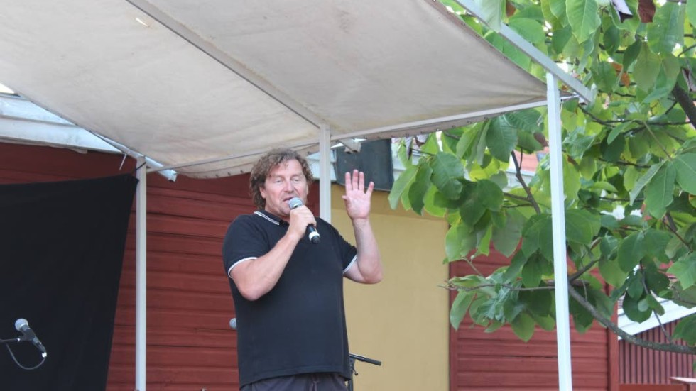 Håkan Waxegård från föreningen Västervik Live berättade några anekdoter från sina år med Hultsfredsfestivalen. Han var en av dem som grundade festivalen.