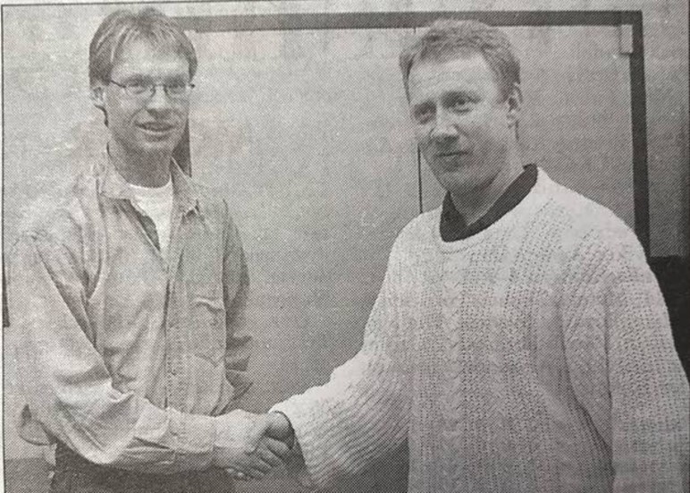 1999. Peter Magnusson i SVIF välkomnade Peter Gustafsson.