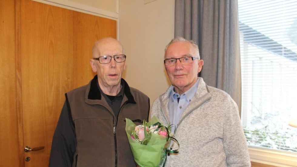 Två trotjänare avgick. Fr v Stig Dalesjö och Åke Eriksson