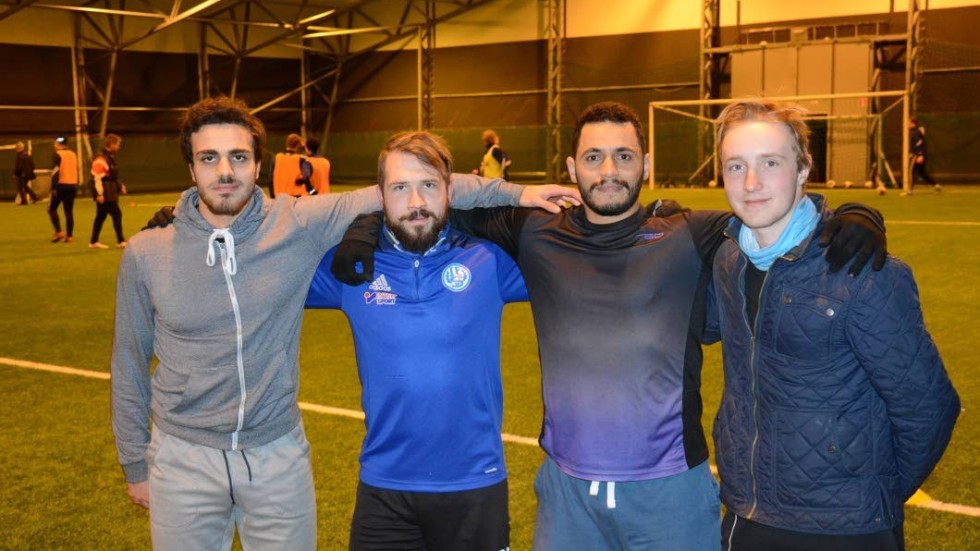 Fyra av SVIF:s nyförvärv: Tarek Bayazid, Filip Karlsson, Ahmad Hendawi och David Nilsson.