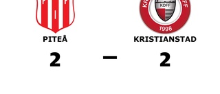 Piteå och Kristianstad delade på poängen