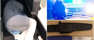 Knivman lurade polisen – gömde sig i soffan
