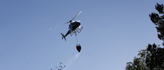 Helikoptrar sattes in mot skogsbrand