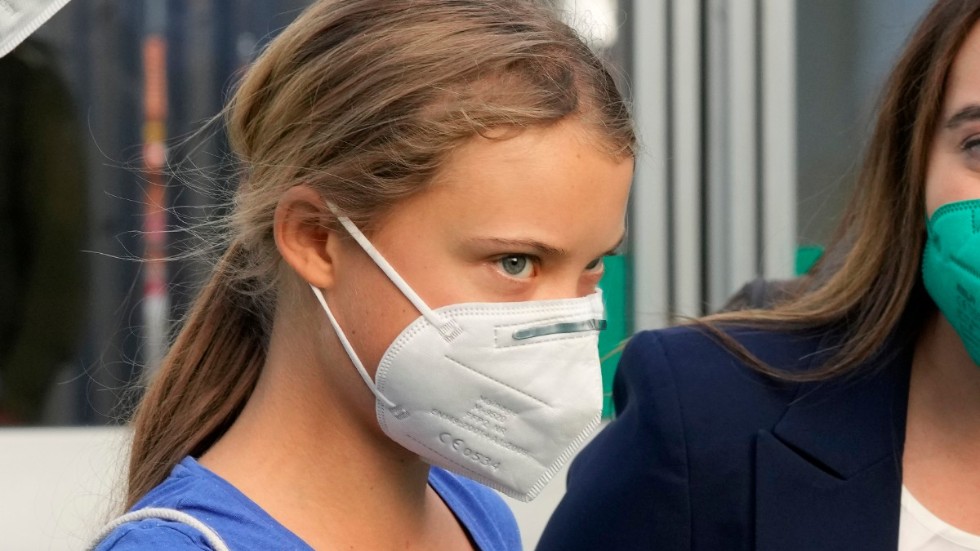 Greta Thunberg befinner sig i Milano för att delta i ungdomsmötet om klimatet.