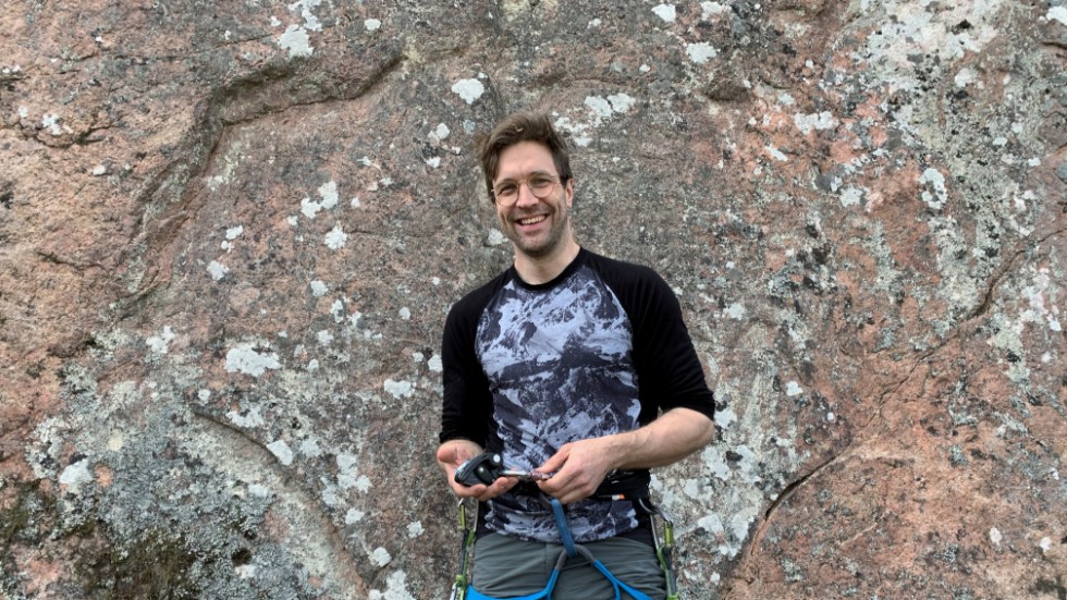 Utmaningen är det som får Sten Lundström att fortsätta med klättringen och det ger honom "kicken". 