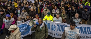 Madrid: Stora protester mot vårdnedskärningar