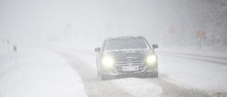 Kraftiga snöbyar väntas – halt på vägarna