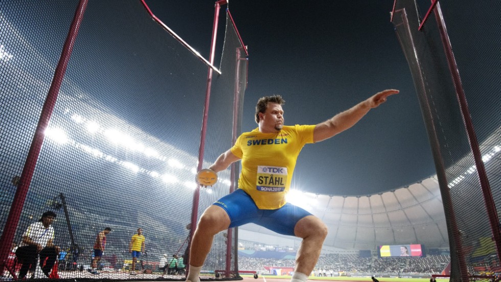 2019 vann Daniel Ståhl VM-guld i diskus på Khalifa International Stadium. Nu ska det spelas VM-fotboll där. Arkivbild.