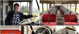 Titta in i den historiska bussen: ✓"Hela Bilprovningen tittade på den" ✓Har hittat hem igen