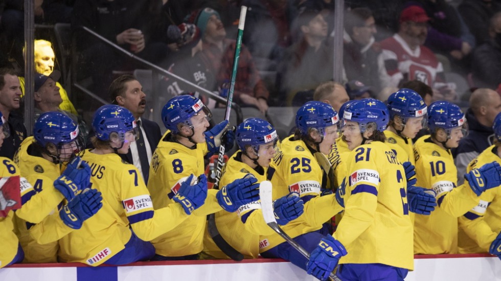 Sverige i JVM senast, som slutade med förlust mot USA i bronsmatchen. Arkivbild.