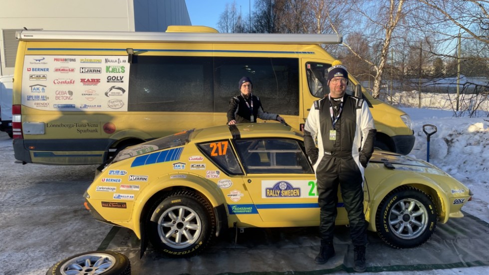 Kjell Fransson kom tvåa i sin klass i Svenska Rallyt med Peter Fransson som co-driver.