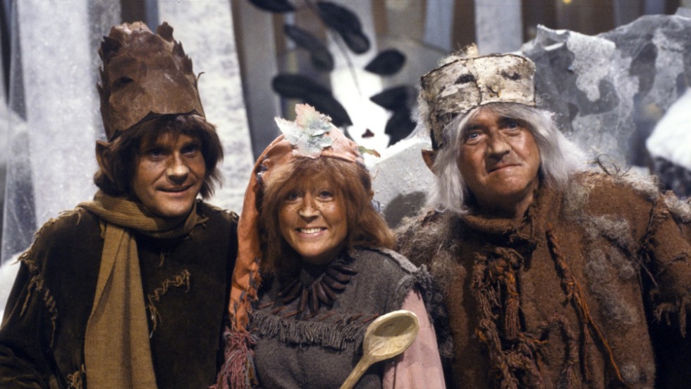 1979 visades julkalendern "Trolltider" för första gången. 1985 gick den i repris. På bilden syns Ted Åström (trollet Kotte), Birgitta Andersson (trollet Tova) och Stig Järrel (trollet Gorm). Arkivbild.