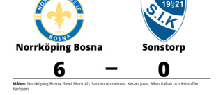 Norrköping Bosna vann enkelt hemma mot Sonstorp