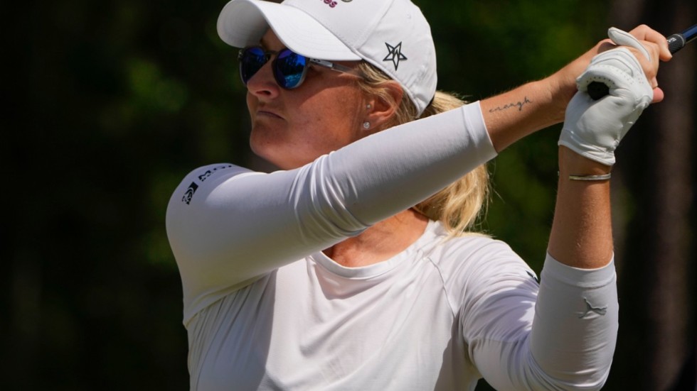 Anna Nordqvist klättrar på PGA-mästerskapen. Arkivbild.