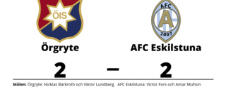 Örgryte och AFC Eskilstuna delade på poängen
