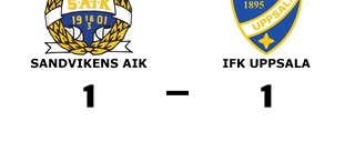 Sandvikens AIK och IFK Uppsala kryssade efter svängig match