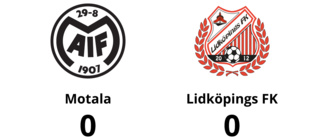 Delad pott när Motala tog emot Lidköpings FK