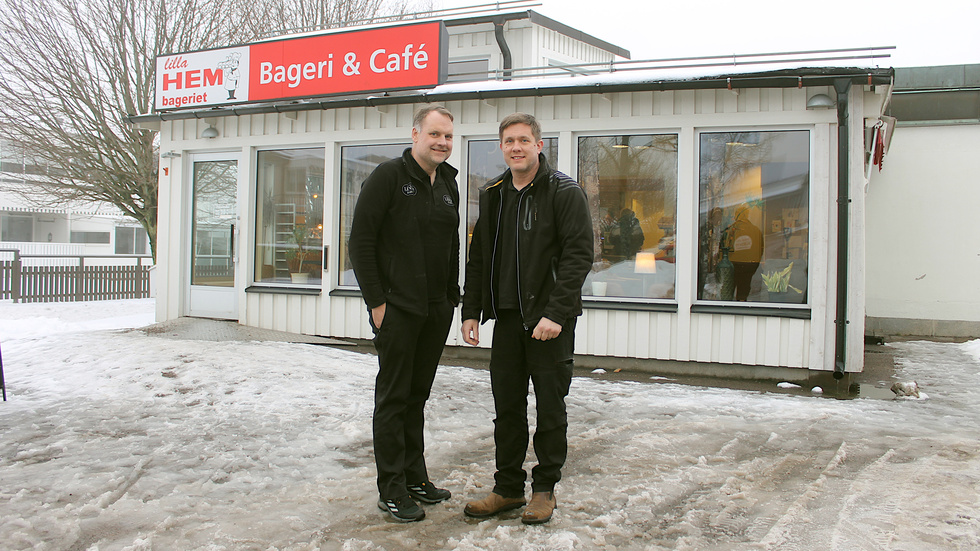 Planen var att öppna ett café i Motala, nu blir det två berättar Magnus Olsson och Markus Larsson på Linds Bageri AB.