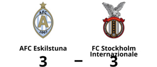 AFC Eskilstuna tappade ledning till oavgjort mot FC Stockholm Internazionale
