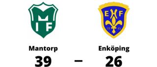 Två klara poäng för Mantorp mot Enköping