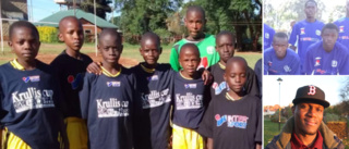Fina gesten – skänker fotbollskläderna till barn i Kenya