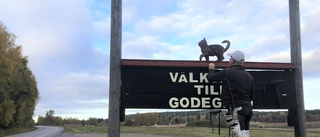Skulptören om nya skylten: "Det finns ju både rondellhundar och Tjällmoharen"