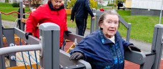 Nanny, 89 år, först ut i aktivitetsparken