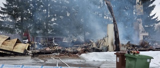 Villa i Ersnäs totalförstörd i nattlig brand