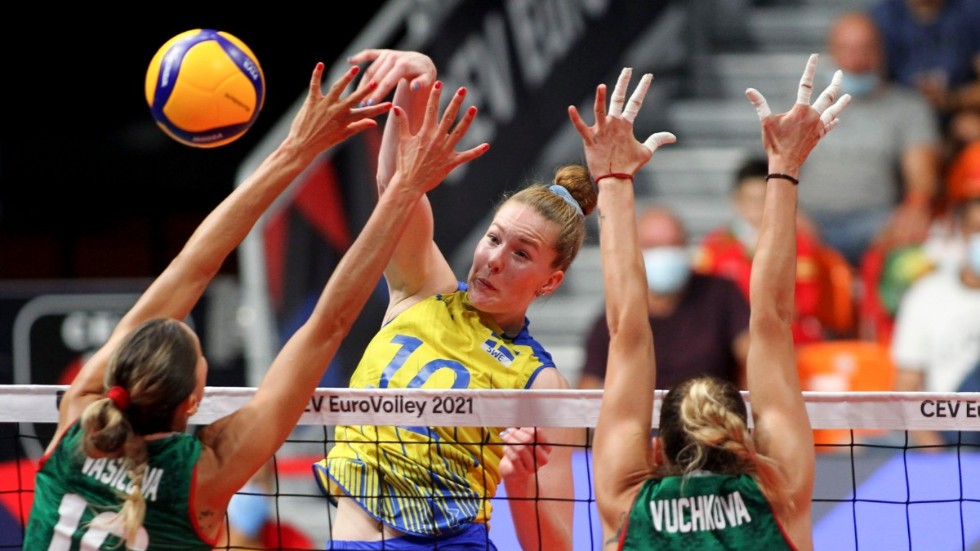 Damernas landslag i volleyboll, med Isabelle Haak i spetsen, blev femma under EM 2021. Arkivbild.