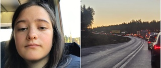 Kilometerlånga köer efter olyckan på 56:an: "Jag har suttit på skolbussen två och en halv timme"