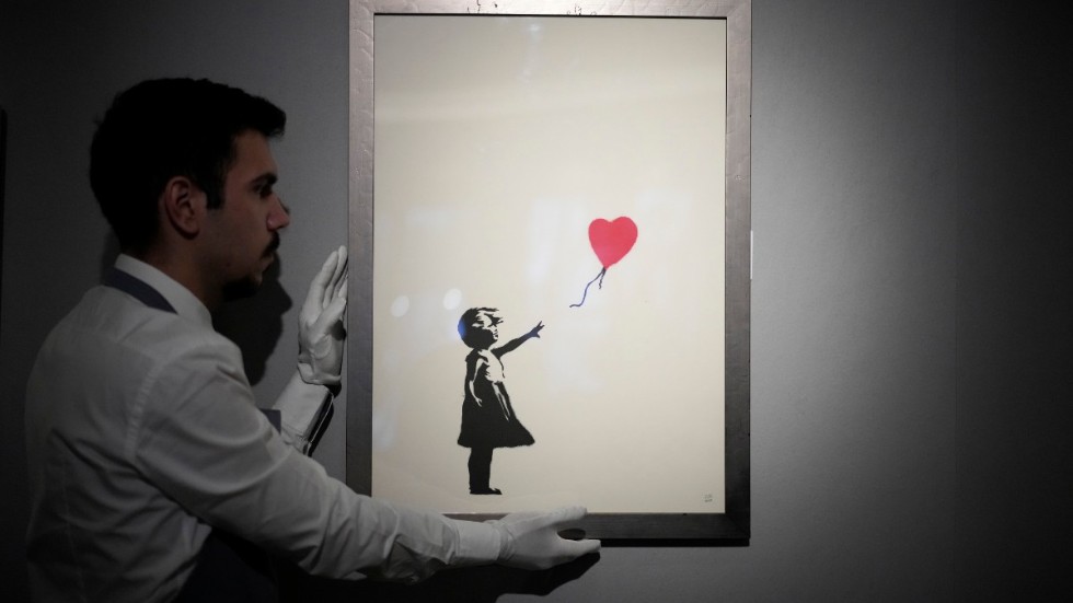 En "Girl with balloon" såldes i december för motsvarande 3,7 miljoner kronor. Arkivbild.