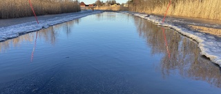 Översvämning mellan Vansö och Näsbyholm – begränsad framkomlighet: "Passera med försiktighet"