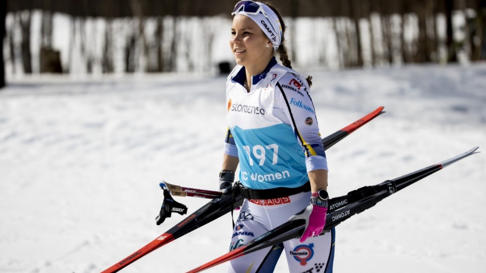 Johanna Hagström var snabbast i sprintkvalet.
