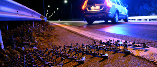 Polisjakt i Skellefteå – stulen bil stoppades med spikmatta