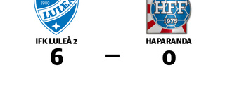 Utklassning när IFK Luleå 2 besegrade Haparanda