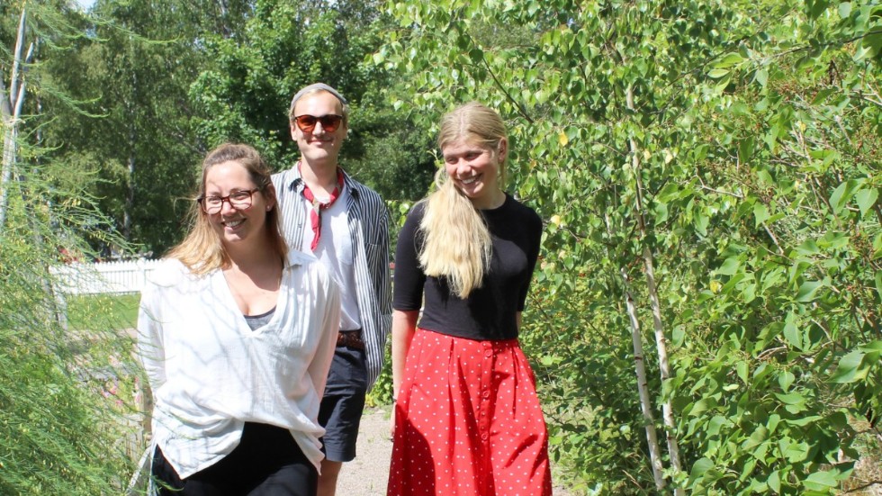 Från vänster: Malin Karlsson Lagerberg, Emil Dahlberg och Maria Hartman. 