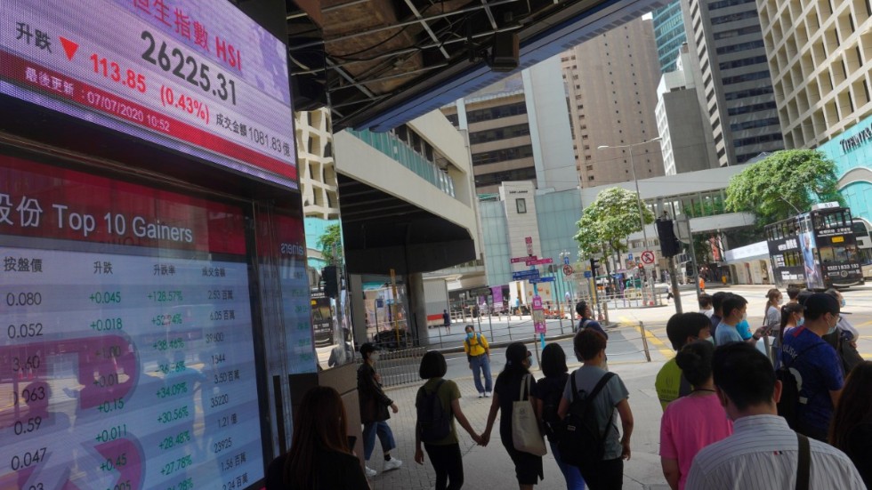 Hongkongbörsen inledde handelsdagen uppåt. Arkivbild.