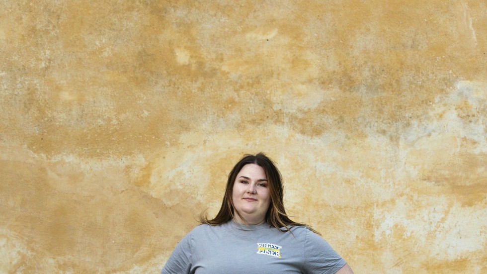 Mona Eriksson som hon såg ut när hon checkade in på slottet i "Biggest loser". Pressbild.