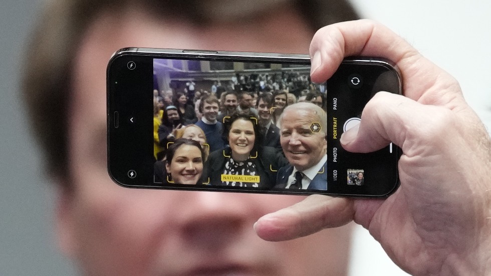 Resultatet av den selfie Joe Biden tog på Ulster University.