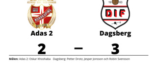 Dagsberg vann trots uppryckning av Adas 2